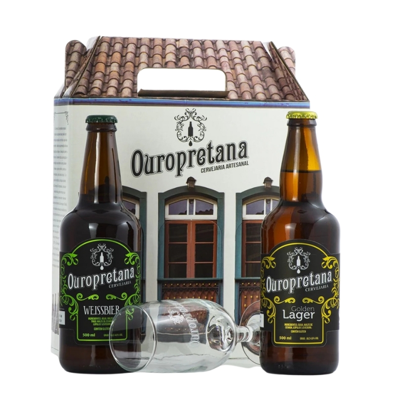 Kit Ouropretana - 2 Cervejas de 500ml + Taça